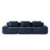AENKYO 117-Inch Square Cloud Couch Modular Sectional Sofa with Two Ottomans, No Assembly Required - Ergonomic Floor Lounge for Living Room - Camel - 4 of 4