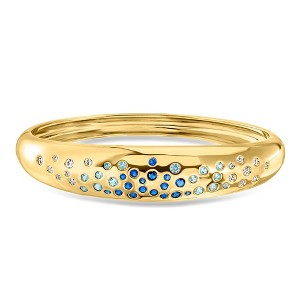 Ross-Simons 14kt Yellow Gold-Plated Bangle Bracelet With Simulated ...