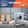2-in-1 Heavy Duty Panel Truck Cart All Steel Platform Truck with 6'' Swivel Wheels Moving Platform Hand Truck with 2000 LBS Capacity for Garage - 4 of 4