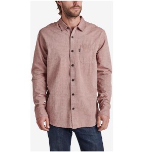 Reef Mens Stuart Button Up Shirt, Brown, Large - 1 of 1