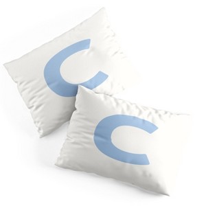 Deny Designs April Lane Art Block Monogram Microfiber Printed Pillow Sham - 1 of 4