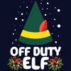Junior's Design By Humans Off Duty Elf Christmas By Thingsandthings T-Shirt - 2 of 3