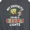 Women's - SpongeBob SquarePants - My Favorite Color Is Christmas Lights Graphic Racerback Tank - 2 of 4