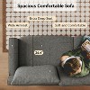 Vipbear Modern 3-Seater Sofa Couch with Deep Seats, 93" Slipcovered Upholstered Sofa with Removable Cover, Comfy Couches - 4 of 4