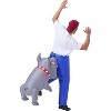Joyfy Adults Halloween Inflatable Costumes Suit, Men Blow-up Costumes for Cosplay Party, Funny Blue Pants and a Biting Dog (67-75inches） - 3 of 4