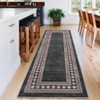 Modern Washable Area Rugs, Geometric Accent Carpet with Non-Slip Backing, Soft Low Pile Throw Rug Contemporary Bordered for Living Room Office - 2 of 4