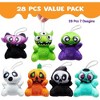 Joyfy 28 PCS Mini Halloween Plush Toy Bulk with 7 Characters for Kids Trick or Treat Gift, Classroom Party Favors Supplies Prizes - 2 of 4