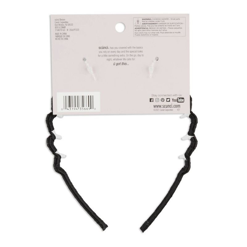 sc&#252;nci Fabric Covered Zigzag Headband - Black - All Hair, 3 of 8