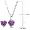 EVERLY JEWELRY | Sterling Silver Created Gemstone and Multiple Gemstones 2-Piece Set of Pendant with Chain and Earrings. - 2 of 3