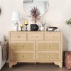 Dresser for Bedroom with 7 Drawers, 7 Drawers Double Dresser, 47.3'' Wide Wood Chest of Drawers with Wood Drawer Organizer with Sturdy Base - 4 of 4