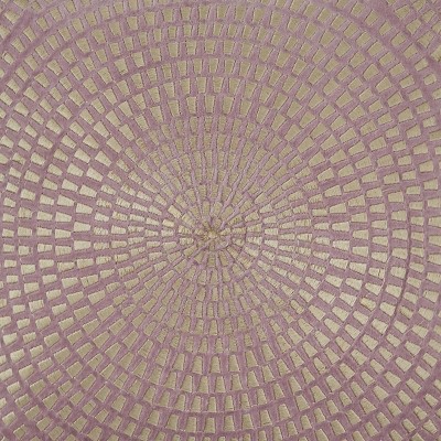 Purple and Gold Embroidered Cotton Square Pillow Cover 16" x 16"