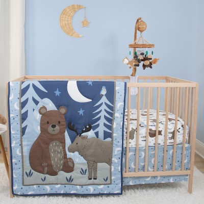 The Peanutshell Under the Stars Crib Bedding Set and Mobile - 4 Piece Set