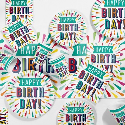 Creative Converting Birthday Burst Party Supplies Kit 57ct