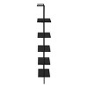 SEVOBAL Decorative Bookshelf 5 Tier Ladder Shelf Modern Storage Rack Sturdy Open Display Organizer for Living Room, Black, 23.75"*12"*72" - 3 of 4