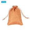 Unique Bargains Cotton Linen Bank Coin Change Bag with Drawstring 6 Pcs - 3 of 4