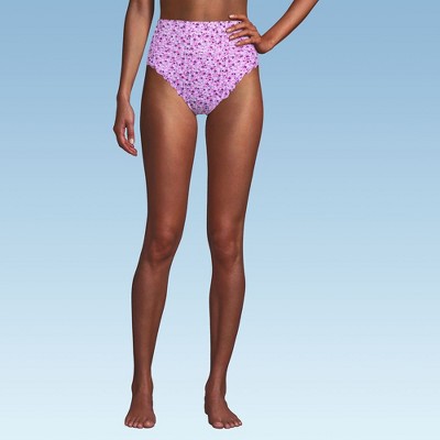 Lands' End Women's Tugless Scallop High Waisted Bikini Bottoms
