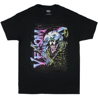Marvel Men's Venom Brick Wall Graphic Print Adult Short Sleeve T-Shirt