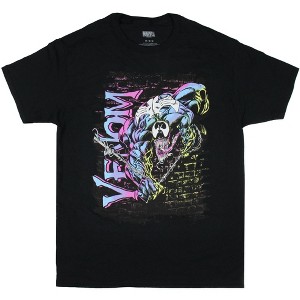 Marvel Men's Venom Brick Wall Graphic Print Adult Short Sleeve T-Shirt - 1 of 3