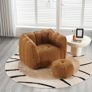 NicBex Bean Bag Chair,Beanbag Chair with Footstool,Adult Lounge Sofa with High Resilient Foam,Comfy Chair for Living Room Bedroom - 1 of 4