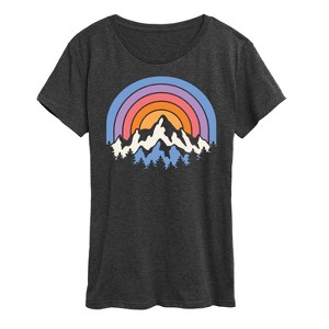 Women's - Instant Message - Sunset Mountains Short Sleeve Graphic T-Shirt - 1 of 4