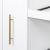 Gulches White Farmhouse  Pantry Cabinet, 4 Doors with Multi-Functional Pull-Out Multi-Tier Shelves, Particle Board+MDF Storage - 4 of 4