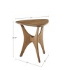 NicBex Modern Triangle Coffee Table with Wood Frame Home Decor Sofa Side Table Center Table for Living Room - 2 of 4