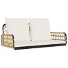 vidaXL Swing Bench with Cushions 41.3"x22.8"x15" Poly Rattan and Steel - 2 of 4