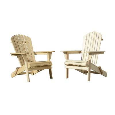 2pc Oceanic Adirondack Chairs - Natural - W Unlimited