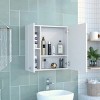 GlasFlength Decorative Wall Mirrors Wall Art Bathroom Decor Cabinet Wall Mount Vanity Medicine with Mirror for Bathroom, Black, 5.4"*17.7"*19.5" - 3 of 4