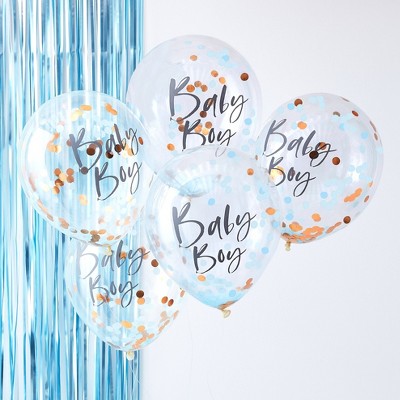 "Baby Boy" Confetti Balloons Blue