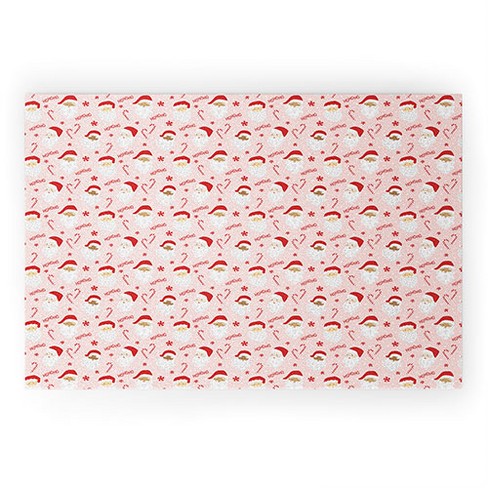 Lathe & Quill Peppermint Santas Welcome Mat -society6 : Target