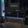 BlackArc Black Gaming Desk Featuring Detachable Cupholder/Headphone Hook, Two Cable Management Holes & Removable Mousepad Top - 2 of 4