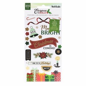Vicki Boutin Evergreen & Holly Sticker Book with Gold Foil Accents - 1 of 4