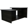 2-Piece Wood Coffee Table Set with Interlocking Design for Living Room or Small Spaces - 4 of 4