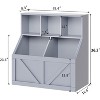 Acekool Kids Bookshelf and Toy Storage Organizer, Toy Cabinet with 3 Shelves, 2 Storage Boxes, for Playroom, Bedroom, Nursery, Vintage White - 2 of 4
