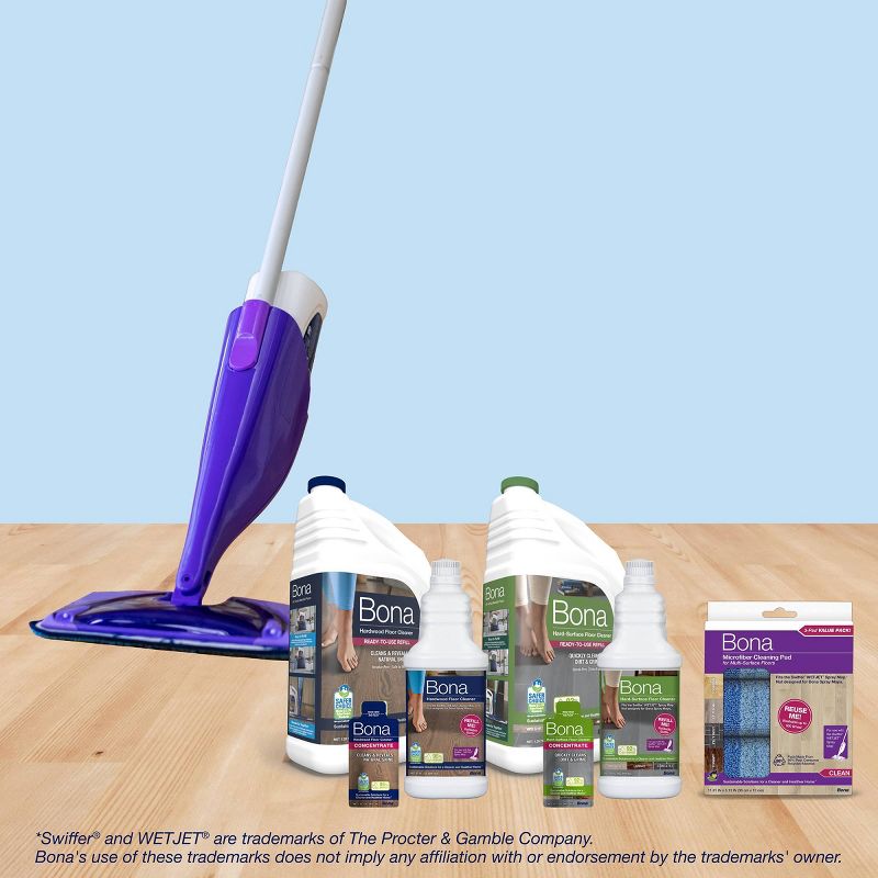 Bona Cleaning Products Refillable &#38; Reusable Jet Mop Wood Spray Mop Refill - Unscented - 32 fl oz, 6 of 12