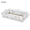 GDFStudio Chloe Twin Size Upholstered Faux Leather Montessori Floor Bed with Safety Rail and Charging Station - 3 of 4
