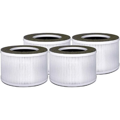 Nispira 4-in-1 True HEPA Replacement Filters Compatible with Tredy Air Purifier TD-1500, 4 Packs