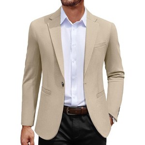 COOFANDY Men's Casual Blazer Jacket One Button Suit Jackets Lightweight Knit Sport Coat - 1 of 4