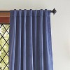 105"x50" Martha Stewart 2pk 95" Lucca Velvet Back Tab Lined Blackout Curtain Panel Midnight Navy - 3 of 4