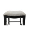 Carolina Living Sawyer 25" Saddle Counter Stool - Set of 2 - Antique Black - Grey Chenille Upholstery - 4 of 4