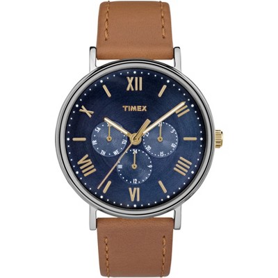 brown strap watch mens