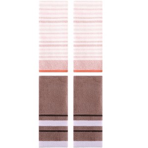 REGALWOVEN 4 Pcs Striped Soft Comfortable Absorbent Bathroom Hand Towel for Home - 1 of 4