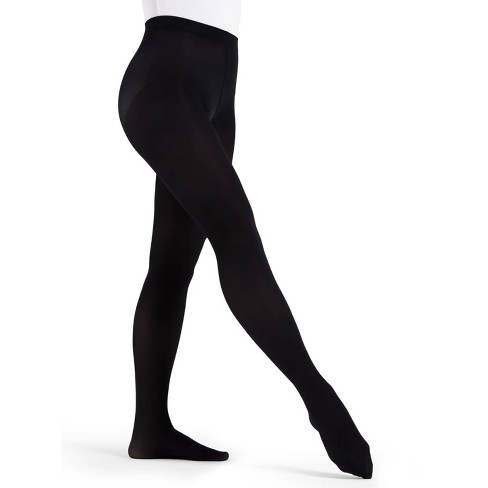 Capezio Black Women's Ultra Soft Footed Tight, Large/X-Large