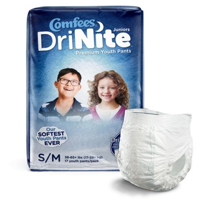 Comfees DriNite Juniors Premium Absorbent Youth Pants for Boys and Girls