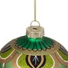 Northlight 4.5" Green Gold Black Floral Bead and Jewel Glass Onion Christmas Ornament - 3 of 3