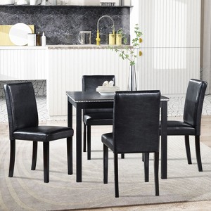 NicBex 5 Piece Dining Table Set for 4 People Modern Kitchen Table with 4 Chairs,Wood Frame & Soft Cushion,Easy to Clean - 1 of 4