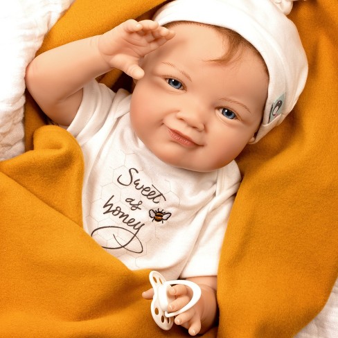 Paradise Galleries Realistic Toddler Doll - Sweet as Honey, 5-Piece Reborn Doll Gift Set with Magnetic Pacifier, 3+ - image 1 of 4