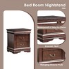 CLIHOME 2 Dovetail Drawers Classic Transitional Solid Wood Nightstand with Handle - 4 of 4