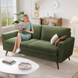 Dyonery 68" Loveseat Sofa Comfy Couch,Modern Loveseat Couches for Living Room/Bedroom,Comfy Sofa with Spring Cushion,Solid Wood,Tool-Free Assembly - 1 of 4